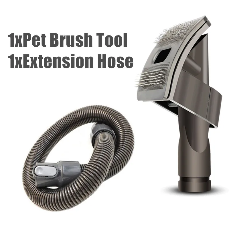 

2pcs Replacement Extension Hose and Dog Pet Tool Brush For Dyson Vacuum DC31 DC34 DC35 DC44 DC58 DC59 V6
