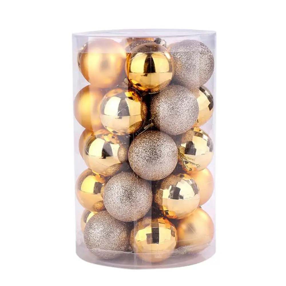Украшения для рождественских шаров, 34 шт. небьющиеся шары для рождественской елки для праздничной вечеринки, украшения для рождественской елки - Цвет: Gold