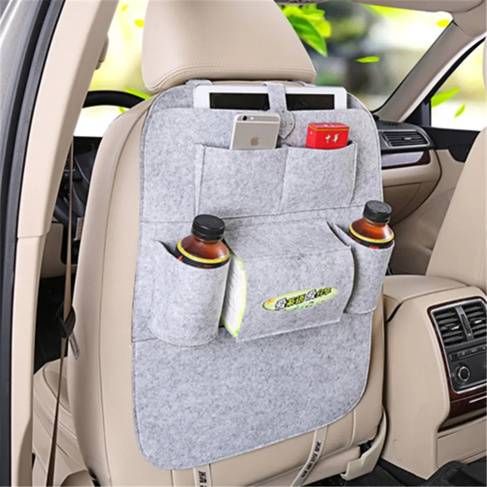 Multi-Pocket Car Organizer Auto Backseat Storage Bag Car Seat Organizer  Storage Holder Tissue Bag Drink Cup Holder Phone Pouch