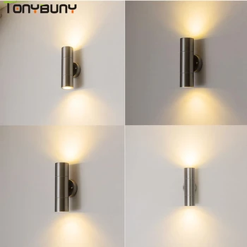 

AC110V-260V Wall Sconce IP65 LED Wall light up down wall lamp nordic stainless steel led bedroom lamps wall mounted lights