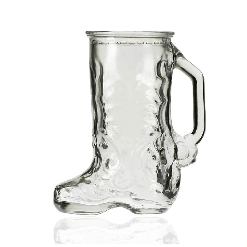 Novelty Glass Boot Shape Beer Water Mug Cup 500ml Drinking Coffee Cappuccino Cocktail Tea Cups