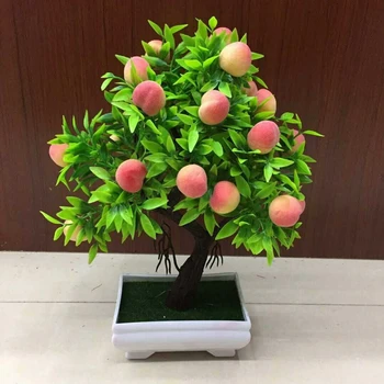 

Artificial Plant Bonsai Orange plastic pots+Small Fruit Tree Potted For Home Living Room Flower Set Shop Hotel Party Decor