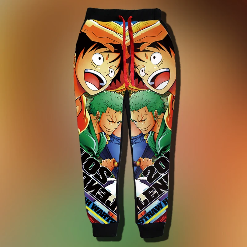 New Arrival Novelty Men Joggers Pants ONE PIECE CosplayMonkey D Luffy Harajuku Anime Mens | Тематическая одежда и униформа
