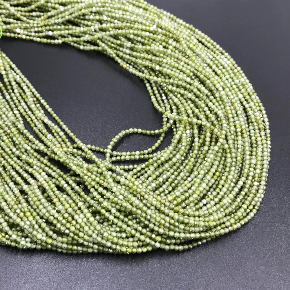 

Natural Orange Zircon Beads Fashion 2mm Round Faceted Loose Gem Stone Beads for Jewelry Making DIY Bracelet Necklace