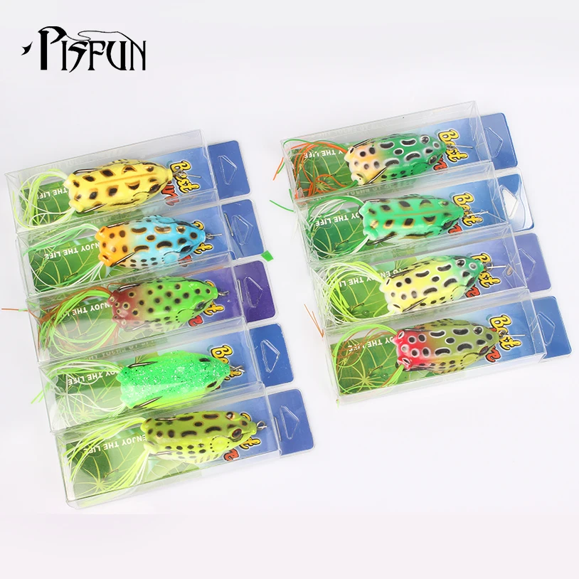 Pisfun 9pcs Frog Fishing Lure 12.3G 55mm Floating Soft Artificial Silicone Baits China Wobbler | Спорт и развлечения