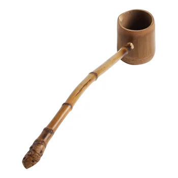 

Long-handled Bailer Carbonized Bamboo Root Spoon Water Ladle Scoop Tea Accessories for Home Tea House Water Ladle Scoop