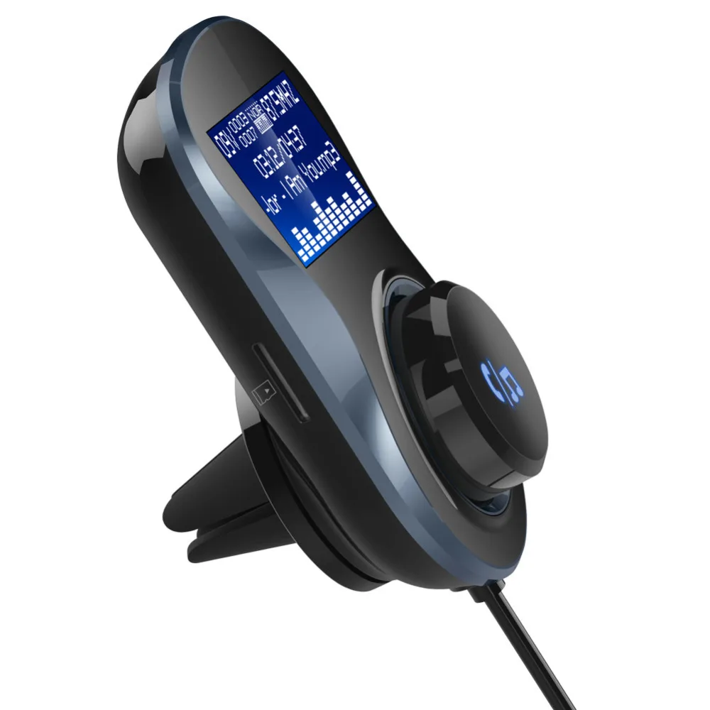LCD FM Transmitter Handsfree Bluetooth Car Kit Dual USB 3.0 Quick Charge Support TF Card FM Modulator Bluetooth Adapter LCD FM Transmitter Handsfree Bluetooth Car Kit Dual USB 3.0 Quick Charge Support TF Card FM Modulator Bluetooth Adapter