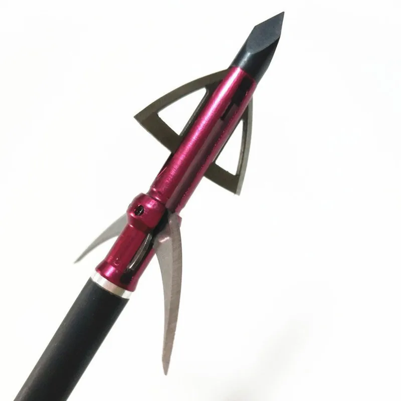 Crossbow and Compound Bow Red 4 Razor sharp Blade Broadheads 125 Grain