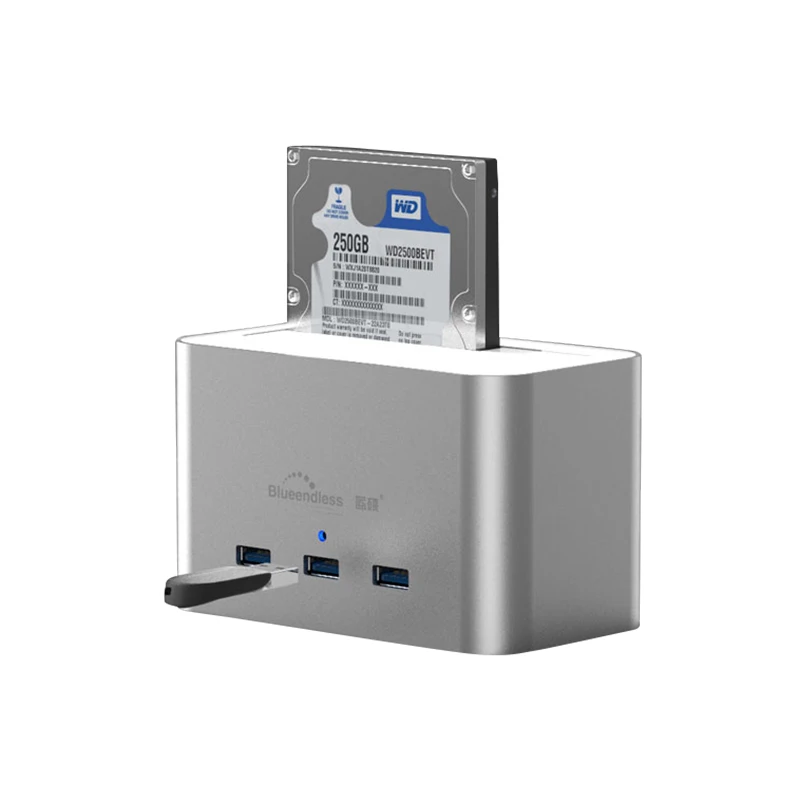 HDD Docking Station With USB HUB 3 External USB 3 0 Ports for USB Drive Card 2