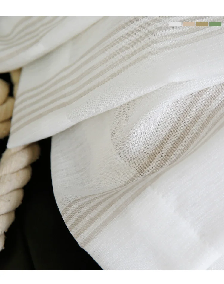 _06 White Tulle Curtains For Livingroom Striped Voile