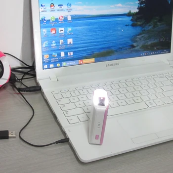 

10 PCS Mini Fashion USB LED Keychain Torch Night Light Power Pocket Card New