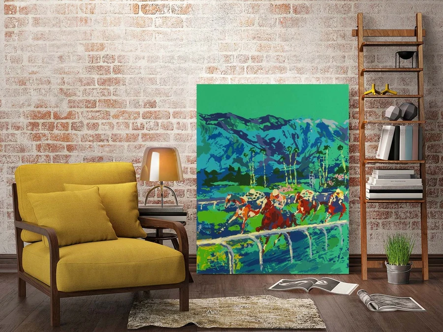 A1823 ليروي نيمان الملونة مجردة الحصان سباق ، HD قماش طباعة ديكور المنزل غرفة المعيشة جدار الصور الفن اللوحة