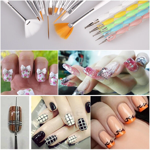 20pcs Set Professional Nail Brush For Gel Polish Covers 20pcs Set Professional Nail Brush For Gel Polish Covers Art Pincel De Unha The Painting Pen Tools In Dotting From Beauty