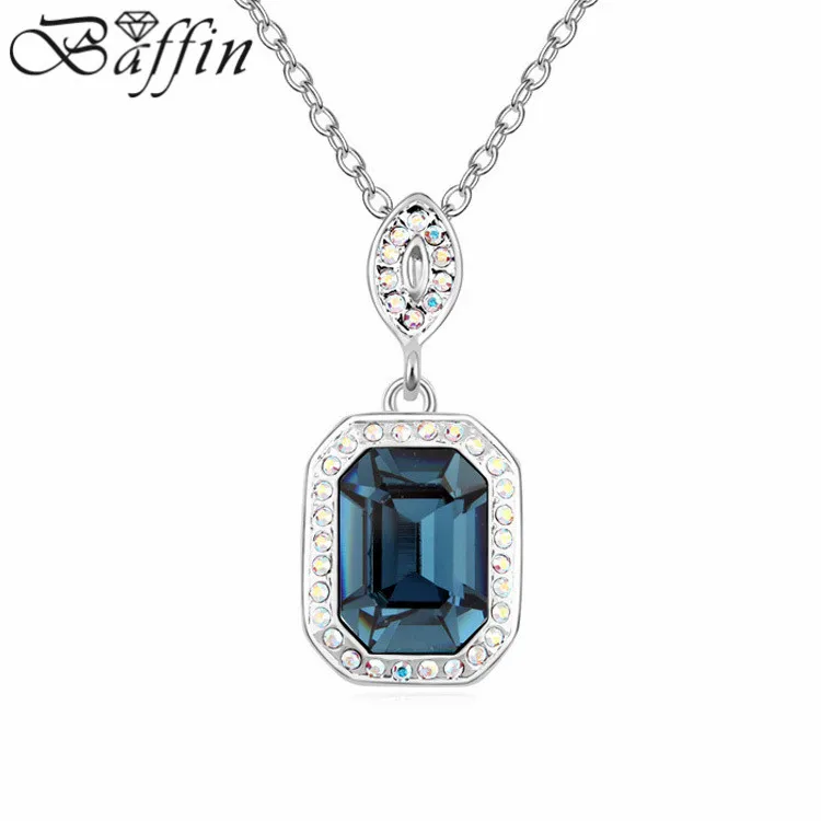 

2016 Vintage Supreme Square Pendant Necklace Made With Swarovski Elements Crystal from Swarovski Women Men Jewelry