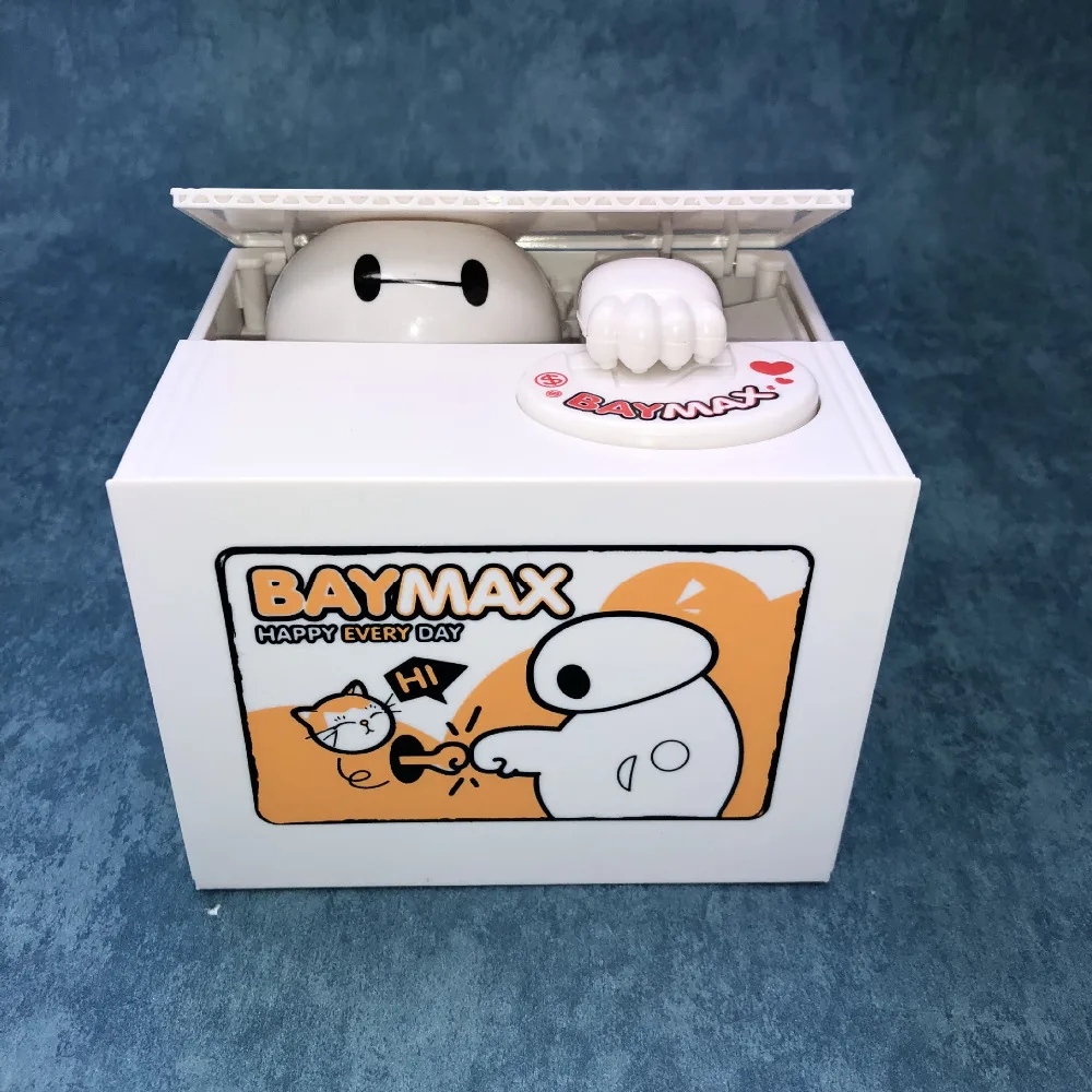 

Pokemon BAYMAX toys electronic piggy bank store display money box Steal coin safe for kids gift exotic desk toy Creative case