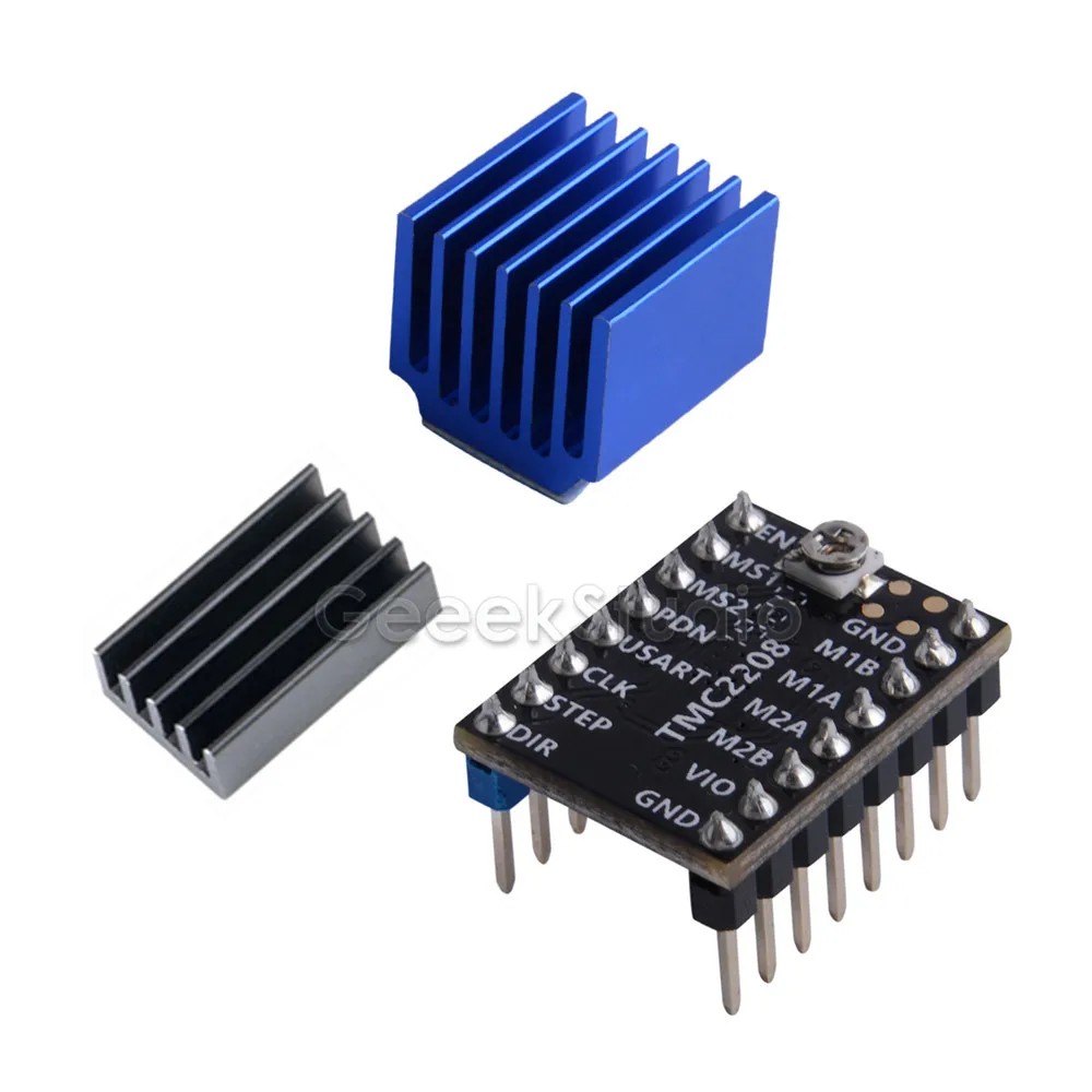 5-Pack TMC2208 V2 3d принтер модуль комплект шаговый двигатель драйвер модули с радиаторами аксессуары для 3D-принтера
