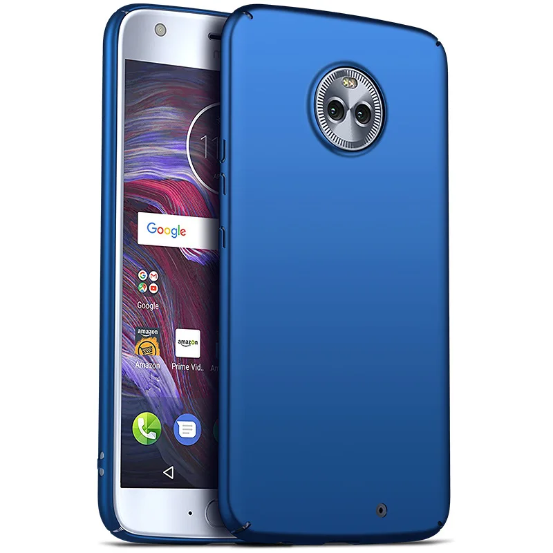 Роскошный простой защитный противоударный чехол для телефона Motorola Moto X4, ультра тонкий жесткий чехол из поликарбоната для Moto X4 5,", Чехол - Цвет: blue