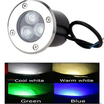 

10pcs DC12V 3W Waterproof IP67 LED Spotlight Outdoor Floodlight Garden underground Lamp landscape swimming pool fountain light