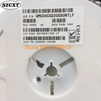 

New and original 100PCS GMC04CG220G50NTLF 22pf 50V C0G 0402 SMD Capacitor
