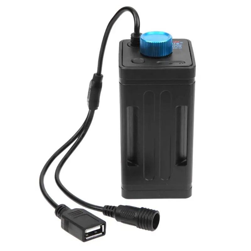 6x18650 Батарейный Блок Чехол блок питания с USB кабелем для велосипеда светильник мобильного телефона