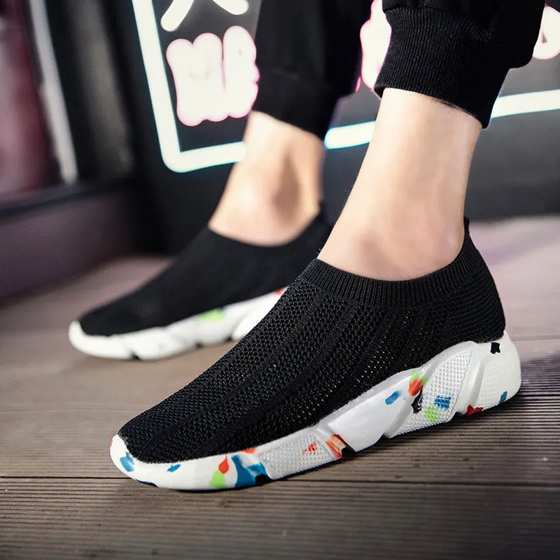 MWY кроссовки с дышащей сеткой; Scarpe Uomo; спортивная обувь унисекс; кроссовки для женщин и мужчин; спортивная обувь; уличные кроссовки для бега - Цвет: Black
