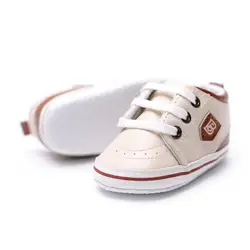 От 0 до 12 м, новая Брендовая обувь для маленьких мальчиков, разноцветная Белая обувь, обувь для первых ходунков, детская обувь с рисунком