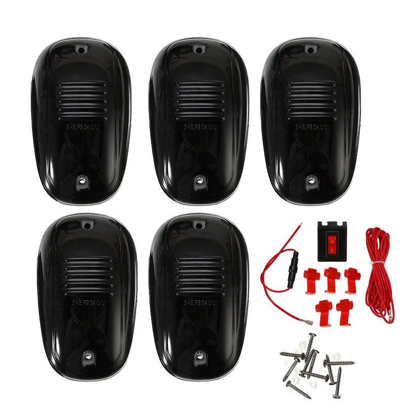 Luz para Dodge 5 Pçs e set 12led Fumado Táxi Telhado Luz Marcador Folga Quente Âmbar Ram 1500 2500 3500 4500 5500 2003 2016 4 5 pçsset 12LED Fumado Táxi Telhado Luz