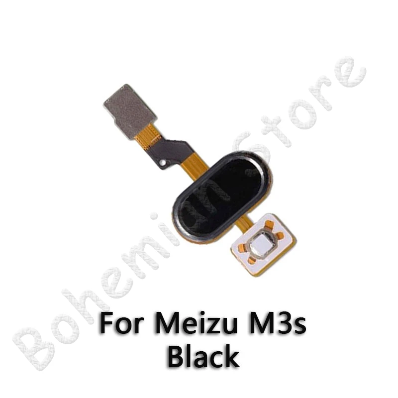 Назад Кнопка Домой отпечатков пальцев гибкий кабель для Meizu M3 Note M3s запасные части мобильного телефона - Цвет: M3s Black