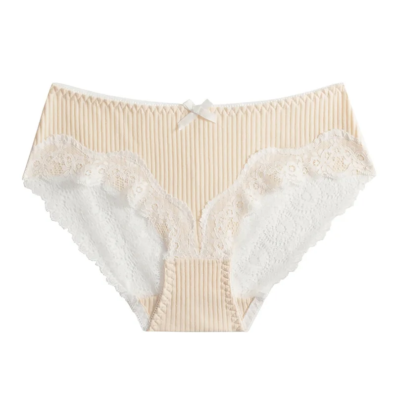 

New sexy hollow transparent lace underwear women's solid color low waist thread girl briefs manufacturers a generation