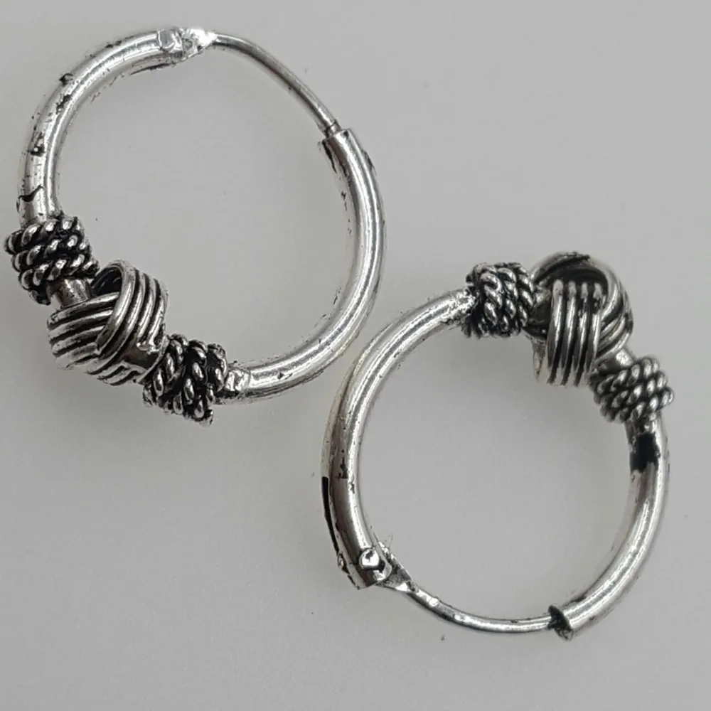 Винтажные Античный Серебристый Круглый круглые серьги-кольца для женщин и мужчин, кольца для ногтей, серьги ручной работы в стиле панк, ювелирные изделия для пирсинга