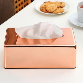

Luxury Rose Gold Table Decoration Home Car Storage Tissue Case Box Container Towel Napkin Papers BOX Case