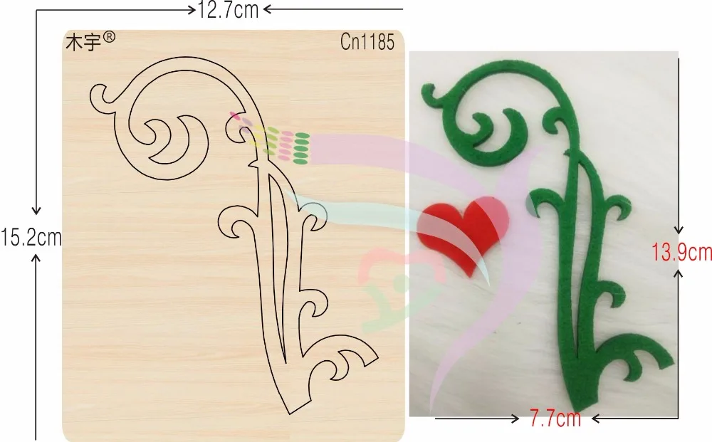 Grass cn1185 muyu режущая форма-новая деревянная форма для скрапбукинга Thickness-15.8mm