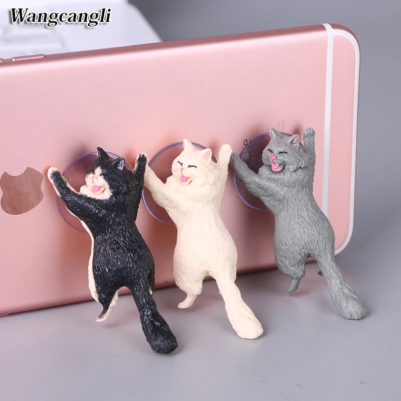

Universal cat cute sucker phone holder lazy desktop mobile stand mobile for iPhone6 7 X holder for your mobile phone2