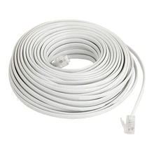 Гибкий телефонный удлинитель RJ11 6P2C 19 м белый