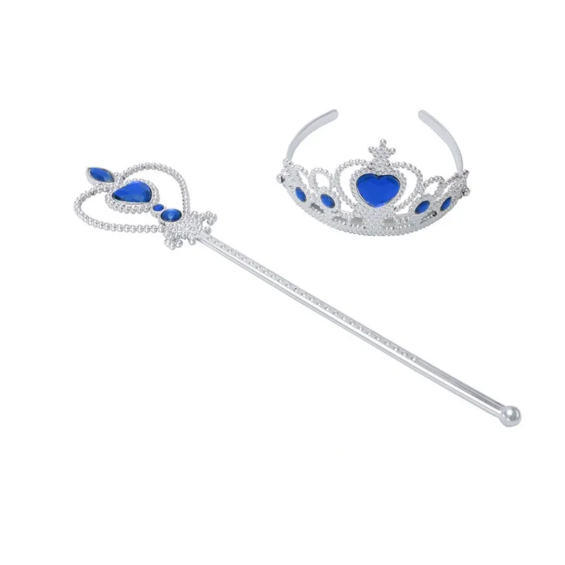 Sapphire-Silver  Crown Magic Wand