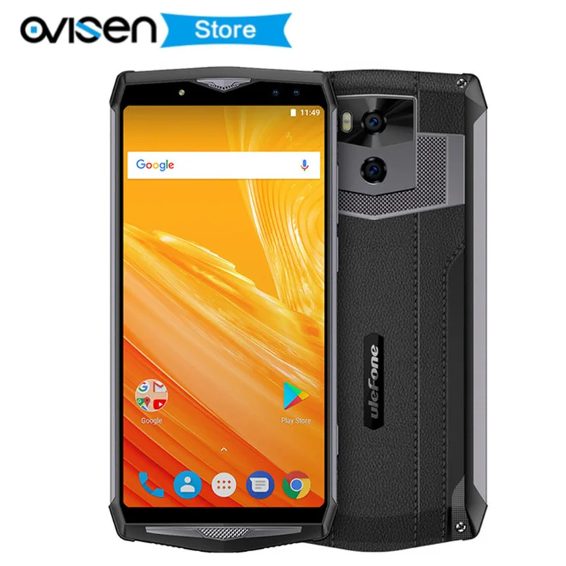 Black Ulefone power 5 Android 8,1 13000 мАч смартфон 6," Face ID MTK6763 Восьмиядерный 6 ГБ 64 Гб 21 МП Беспроводное зарядное устройство 4G мобильный телефон - Цвет: Black