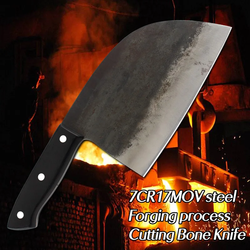 

7Cr17Mov Chinese Style Chef Cutting Knife Kitchen Cutting Meat Vegetable Knife Multifunctional Slicing Cutting Bone Knives
