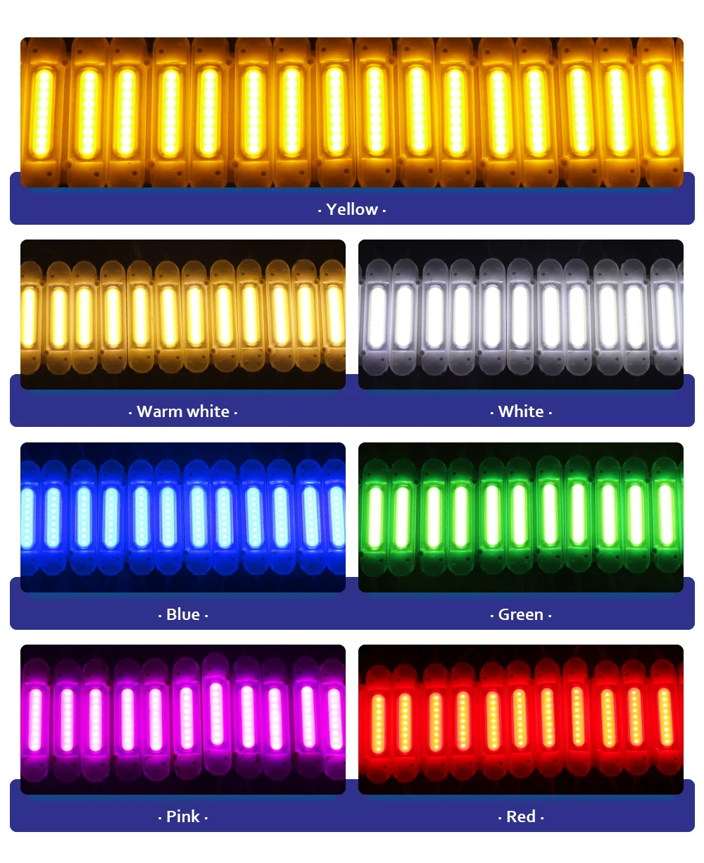 20 штук DC12V COB светодиодный модули 5050 RGB рекламный модуль светящиеся символы, модули для фоновой подсветки IP65 Водонепроницаемый