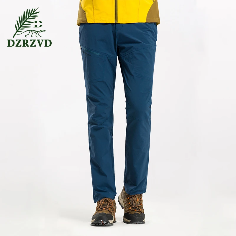 Dzrzvd verano al aire libre Pantalones de senderismo primavera hombres deportes elástico Softshell splicing transpirable camping senderismo secado rápido Pantalones