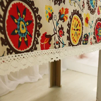 

Home textile cotton linen tablecloth folk wind Bohemian linen tablecloth cover cloth the table cloth