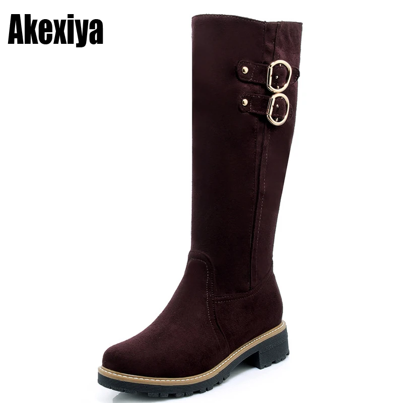 Big Size 43 Knee High boots Women Winter Boots female Snow