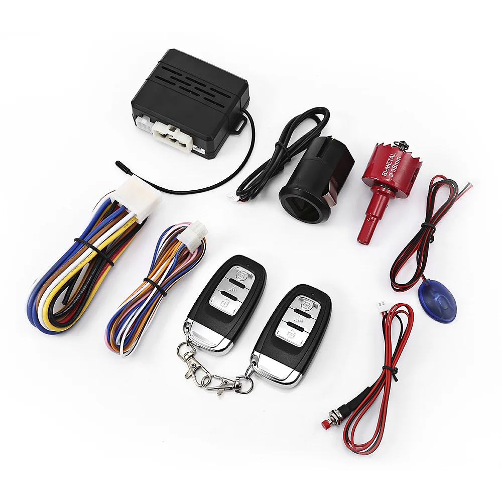 

X2 12V Car Fingerprint Identification Car Alarm Remote Start-Up Anti-Theft System With Smart Delay Alarm Driving Lock Audible