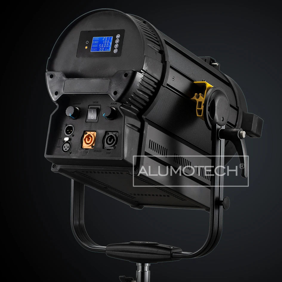 ALUMOTECH DMX 350 Вт 5500 к высокий CIR светодиодный Френеля пятно света для студийной фотографии видео Освещение лучше чем 1200 Вт HMI освещение