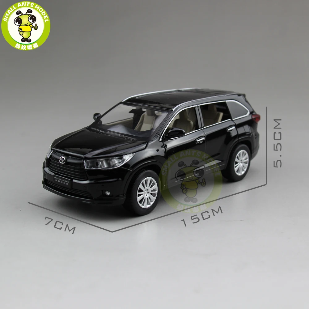 Beste 1 32 JACKIEKIM Highlander 2015 Diecast Metalen Model AUTO Speelgoed voor kids kinderen Geluid Verlichting Pull Back geschenken