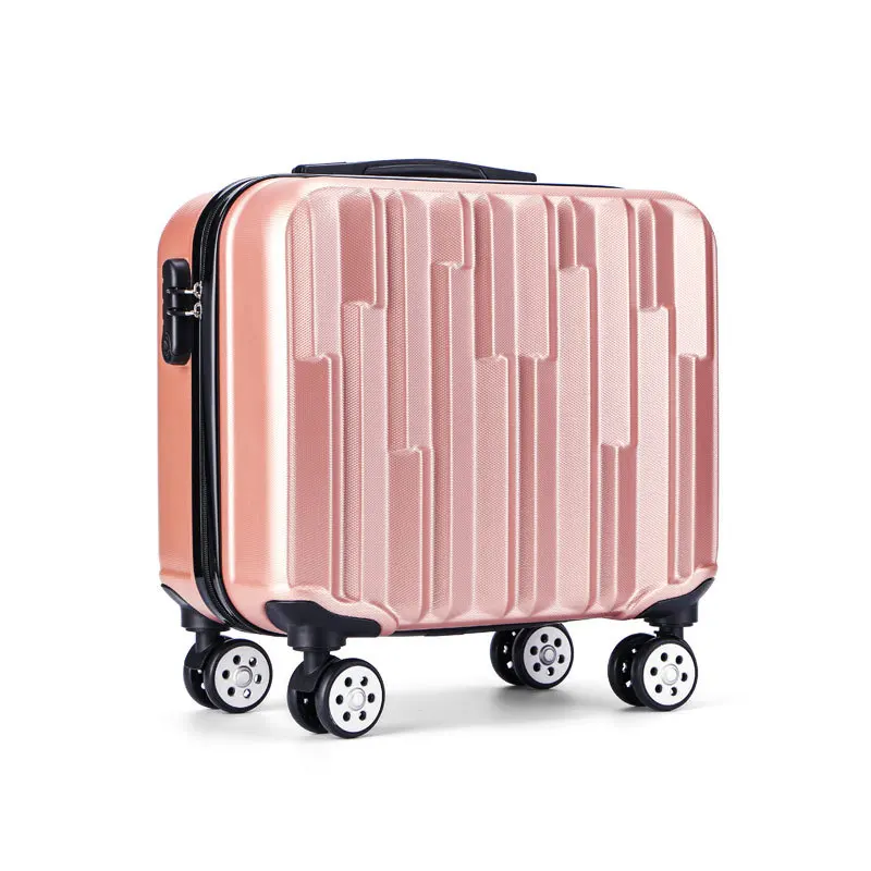 Известный бренд Тележка Багажная коробка чемодан в деловом стиле 18 дюймов доска из АБС компьютерная коробка Дорожный чемодан сумка - Цвет: 18 inch