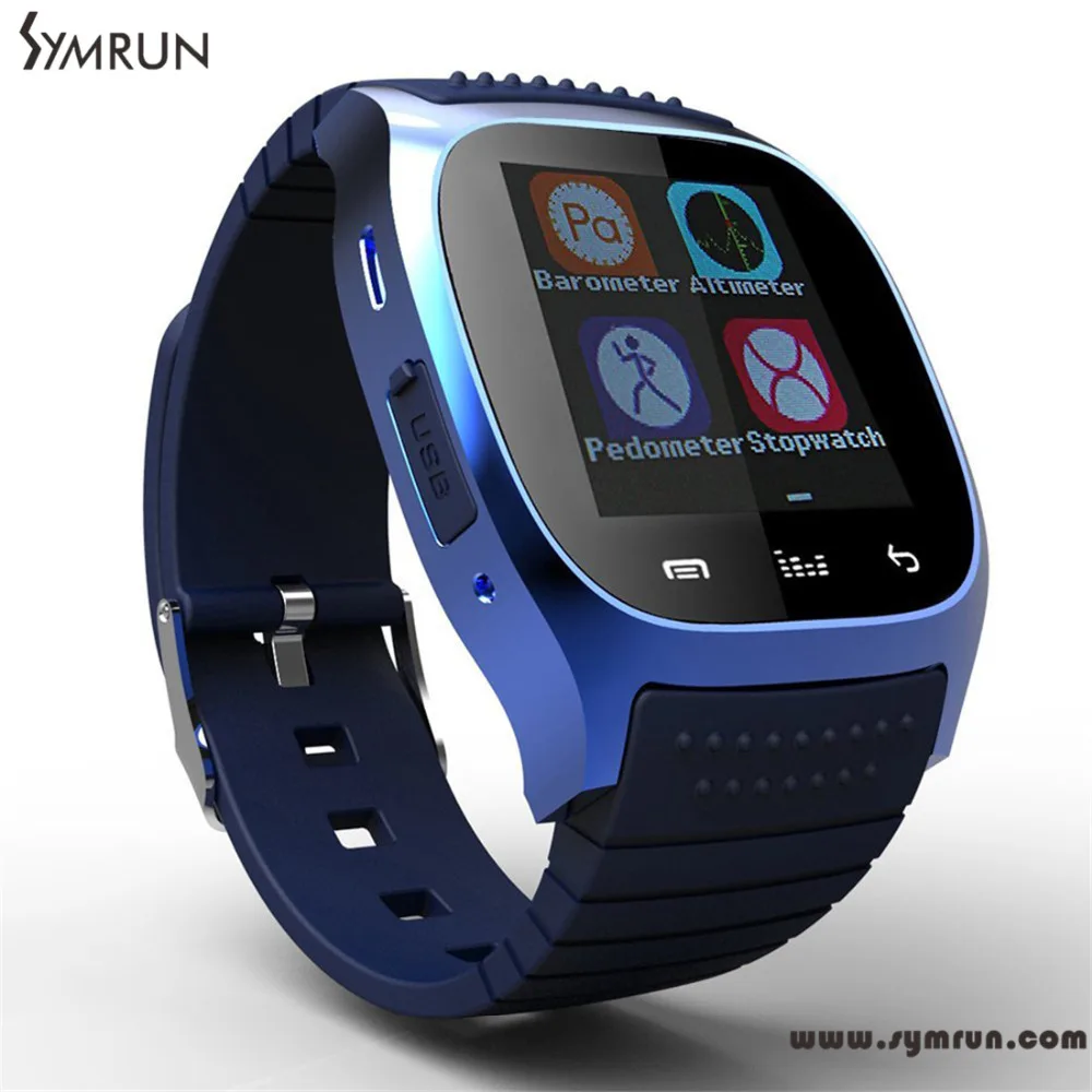 Symrun New Sport Bluetooth Smart Watch Wristwatch M26 font b Smartwatch b font With Dial Sms