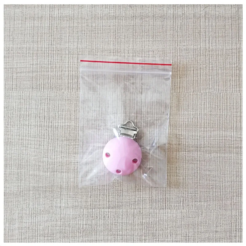Harga 1 PC Baru Berbentuk Bulat Dot Klip Silikon Manik Baby Teether Tumbuh Gigi Aksesoris Klip Puting Gesper Mainan DIY Bead Alat