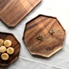 Platos creativos de madera de Acacia, bandeja octogonal rectangular para comida, postre, té, vajilla de cocina, vajilla para exteriores ► Foto 2/6
