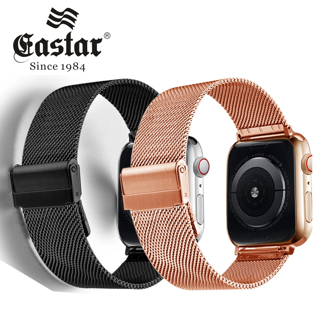 Ремешок Миланская петля для Apple Watch 6 5 4 44 мм 40 сменный Браслет из нержавеющей стали