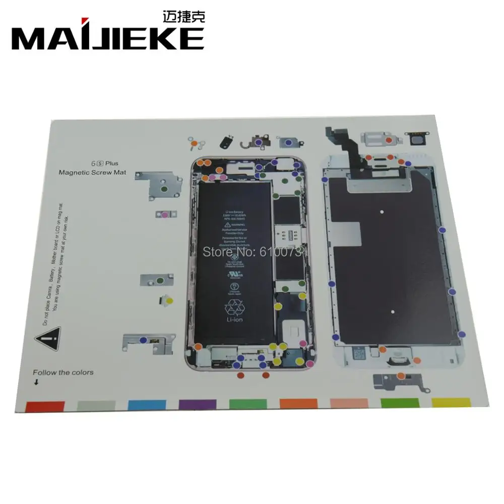 MAIJIEKE Магнитный винтовой коврик для работы iphone 8 7 6s 6 plus Профессиональный